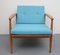 Fauteuil Vintage Hêtre Bleu Clair, 1960s 5