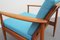 Vintage Light Blue Beech Armchair, 1960s 9