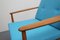 Vintage Light Blue Beech Armchair, 1960s, Image 10
