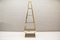 Estantes Hollywood Regency Pyramid de latón dorado y vidrio ahumado, años 60, Imagen 2