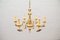 Italian Gilded 6-Armed Chandelier 1960s 3