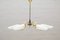 Mid-Century Sputnik Glass & Brass 6-Arm Ceiling Lamp 1