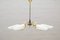 Mid-Century Sputnik Glass & Brass 6-Arm Ceiling Lamp, Image 1