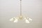 Mid-Century Sputnik Glass & Brass 6-Arm Ceiling Lamp 1