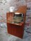 Bar Cabinet with Mirror, Glass Shelf & Light 6