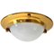 Model LSP6 Brass Flush Ceiling Lamp by Luigi Caccia Dominioni for Azucena, 1960s 1