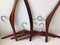 Vintage Danish Teak Coat Hangers, 1960s, Set of 6 4