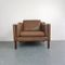 Danish Brown Leather Armchair, 1970s 1