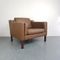 Danish Brown Leather Armchair, 1970s, Image 2