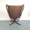 Brauner vintage Leder Falcon Chair von Sigurd Ressell 5