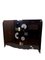 Large Black-Lacquered Cabinet with Motif, 1930s 1