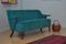 Mid-Century Turquoise Sofa, 1950s 3