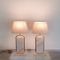 Marble & Brass Table Lamps by Camille Breesch, 1970s, Set of 2 1