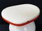 Tabouret Space Age en Plastique Blanc et Orange, 1970s 4