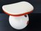 Space Age White & Orange Plastic & Steel Stool, 1970s 9