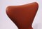 Poltrone nr. 3107 in pelle color cognac di Arne Jacobsen per Fritz Hansen, anni '70, set di 2, Immagine 10