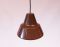 Lámpara colgante industrial en marrón de Louis Poulsen, años 60, Imagen 2