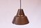 Lámpara colgante industrial en marrón de Louis Poulsen, años 60, Imagen 1