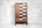 Tall Vintage Walnut Cabinet with Pattern, 1960s, Image 1