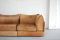 Modulares cognacfarbenes vintage DS 19 Leder Sofa von de Sede 50