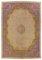 Handgeknüpfter europäischer Woll Teppich in hellem Violett & Grau, 1920er 1