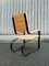 French Flat Metal & Pine Armchair, 1960s, Image 2