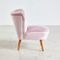 Blush Pink Velvet Club Chair, 1970s 4