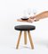 Small Oak-Black Batea Tray Table by Daniel García Sánchez for WOODENDOT 2