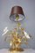 Vintage Lamp in Brass & Murano Glass 15