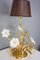 Vintage Lampe aus Messing & Murano Glas 11