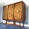 Italian Rosewood Highboard with 3 Birch Briar Root Doors by Vittorio Dassi for Lissone, 1950s 10