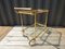 Vintage Golden Serving Cart on Wheels 5