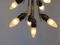 Ceiling Lamp in Brass and Black Lacquer, 1950s, Image 11