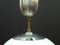 Runde Opalglas & Metall Lampe, 1950er 2
