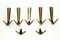 Mid-Century Brass Hooks, Set of 7 1