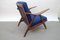 Vintage Danish Modern Lounge Chair with Curved Armrests 15