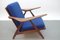 Vintage Danish Modern Lounge Chair with Curved Armrests, Image 7