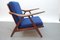 Vintage Danish Modern Lounge Chair with Curved Armrests, Image 8