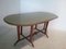 Table de Salle à Manger Vintage en Verre et Bois 1