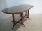 Vintage Glass and Wood Dining Table 3