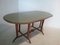 Vintage Glass and Wood Dining Table 8