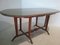 Vintage Glass and Wood Dining Table 4
