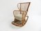 Italian Rattan Rocking Chair, 1950s 3