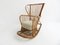 Rocking Chair en Rotin, Italie, 1950s 3