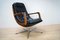 Leather and Teak Swivel Chair, 1960s, Image 3
