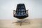Leather and Teak Swivel Chair, 1960s, Image 1