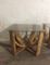 Tavolini in bambù e vimini, Francia, anni '70, set di 2, Immagine 7