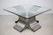 Table Basse Cristal de Verre & Acier, 1970s 7