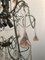 Vintage Chandelier with Pink Murano Flowers 7