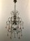Lámpara de araña vintage con flores de cristal de Murano rosas, Imagen 1